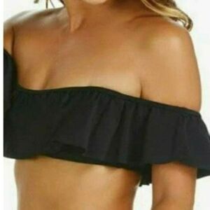 Raisins Womens Mermaid‎ Flounce Ruffled Off -The-Shoulder Swim Top Separates